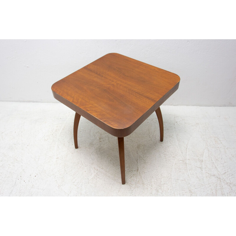 Vintage walnut Spider side table H-259 by Jindrich Halabala, Czechoslovakia 1950s