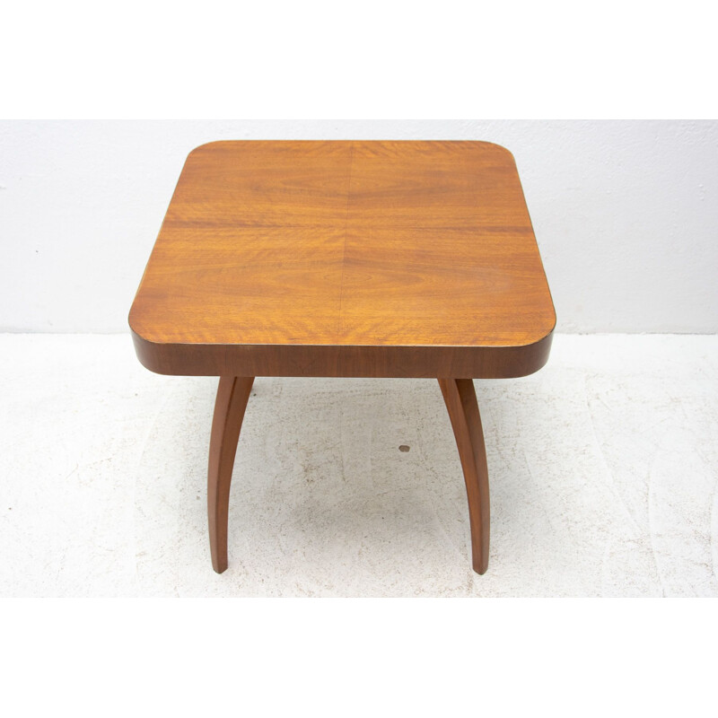 Vintage walnut Spider side table H-259 by Jindrich Halabala, Czechoslovakia 1950s