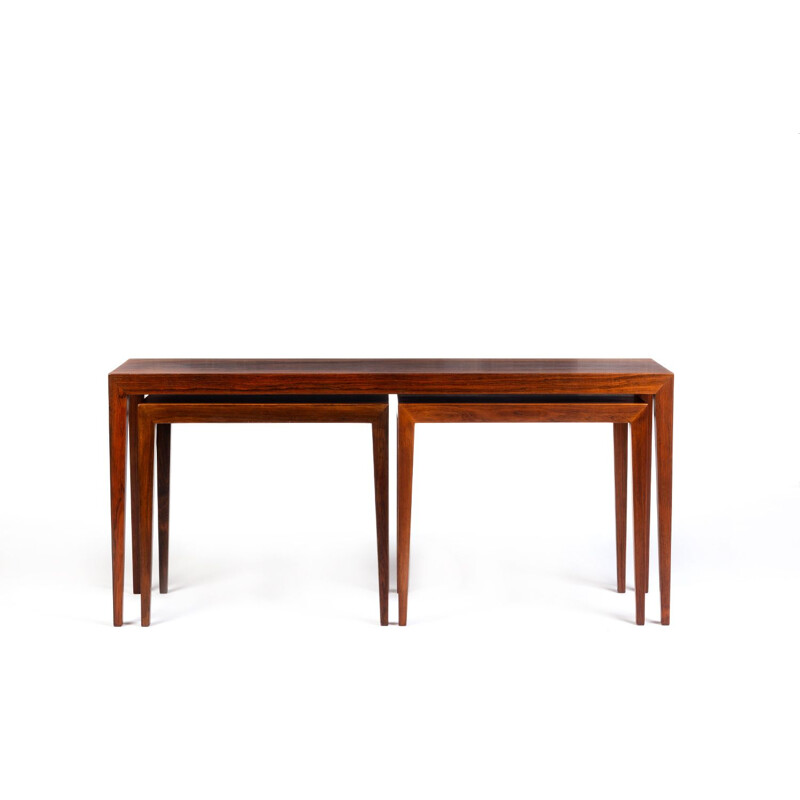 Ensemble de 3 tables vintage en palissandre par Severin Hansen pour Haslev, Danmark 1960