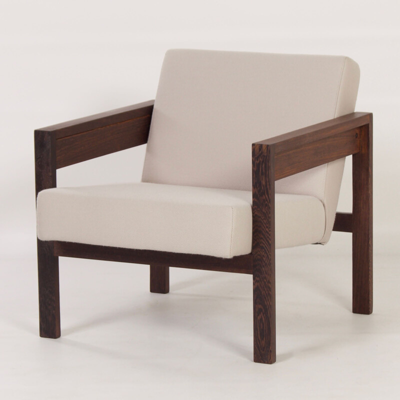 Vintage wenge armchair sz25sz80 by Hein Stolle for 'T Spectrum, 1950s