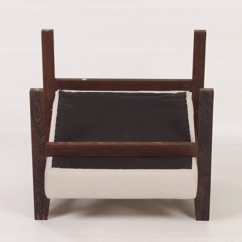 Vintage wengé fauteuil sz25sz80 van Hein Stolle voor 'T Spectrum, 1950