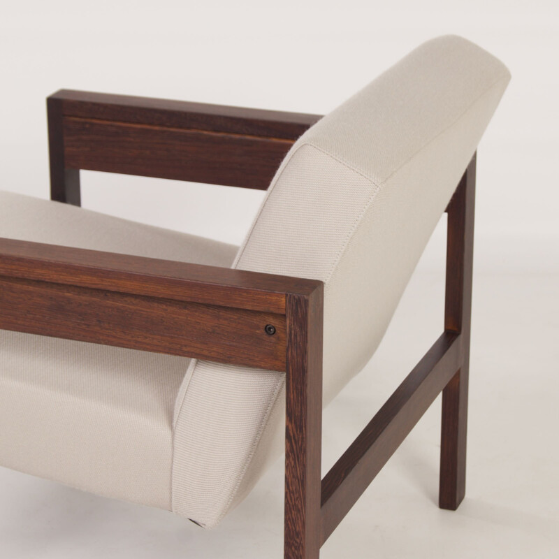 Vintage wenge armchair sz25sz80 by Hein Stolle for 'T Spectrum, 1950s