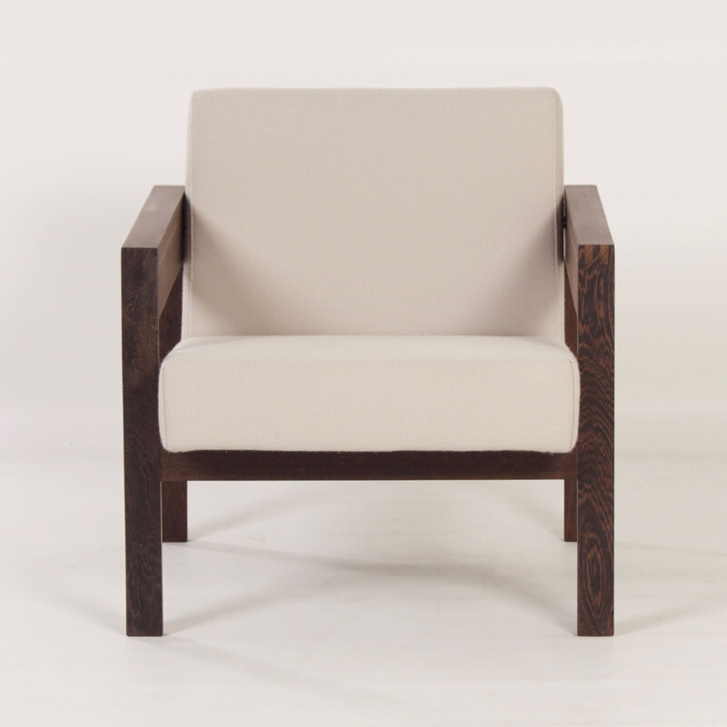 Vintage wenge armchair sz25sz80 by Hein Stolle for 'T Spectrum, 1950s