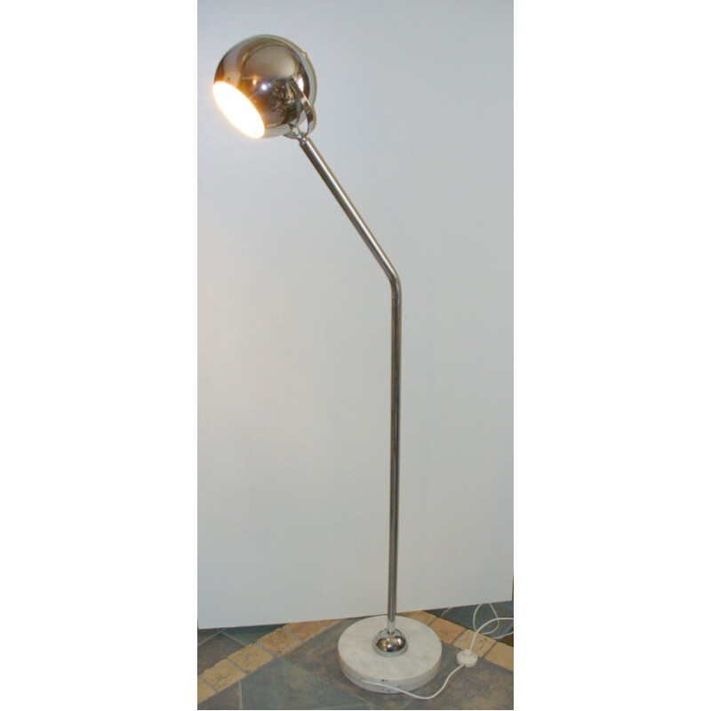 Italian Reggiani floor lamp in chromed steel, Goffredo REGGIANI - 1960s