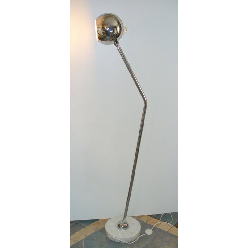 Italian Reggiani floor lamp in chromed steel, Goffredo REGGIANI - 1960s