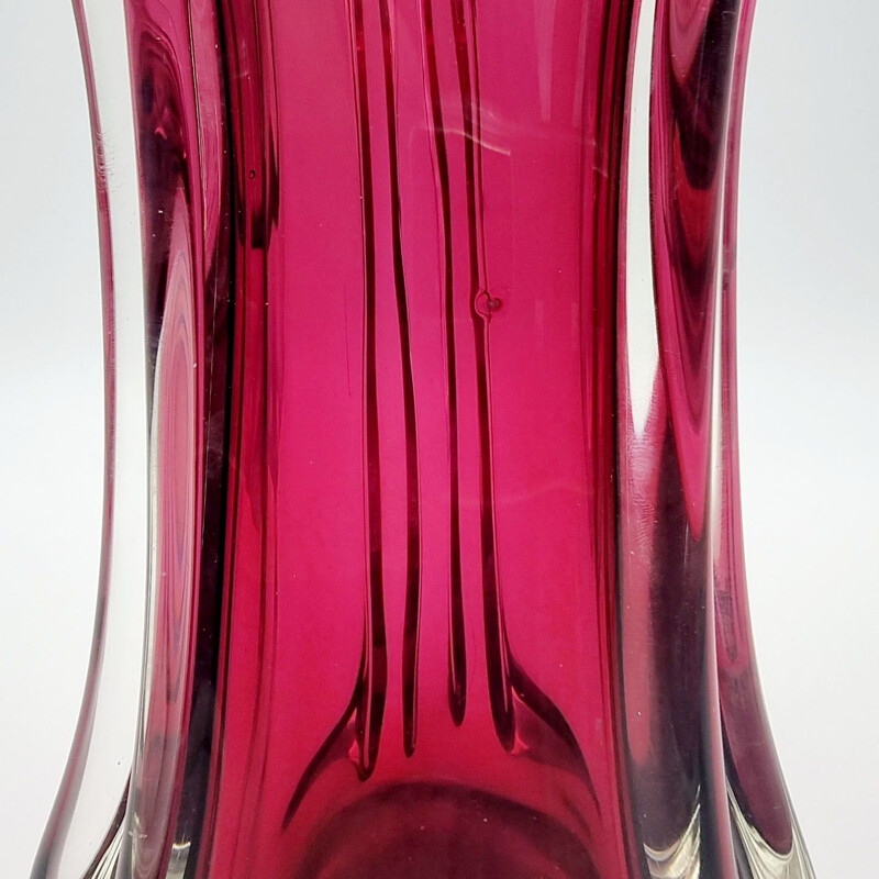Vintage vaso de Chambord em vidro Murano por Fratelli Toso, Itália 1940