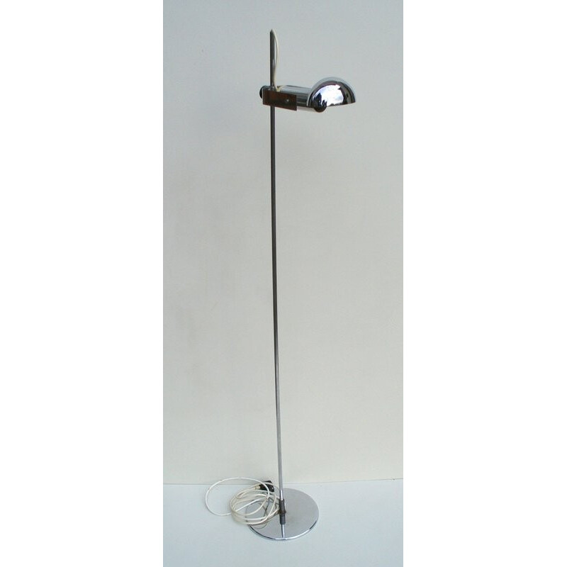 Vintage "P395" vloerlamp in verchroomd staal van Robert Sonneman voor Luci, 1960