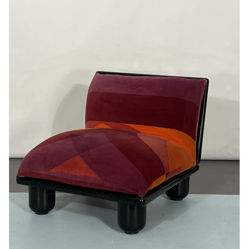 Ensemble de 4 fauteuils et table basse vintage modulaires par Carlo Bartoli  pour Rossi Di Albizzate, 1970