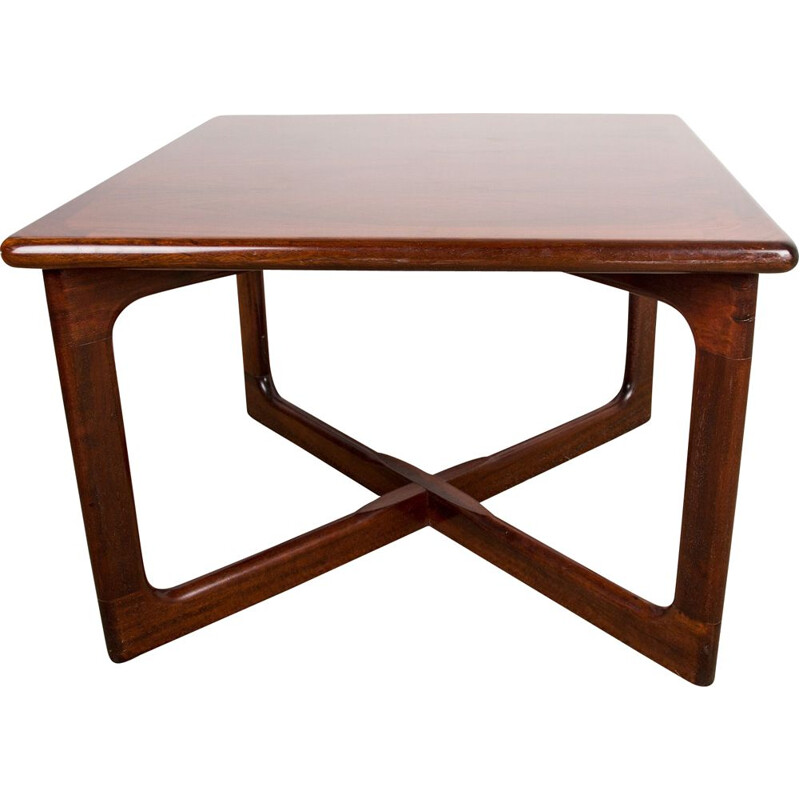 Mesa de café quadrada de pau-rosa para Dyrlund, Dinamarca 1970