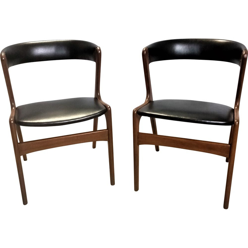 Pair of mid century Danish fire chairs by Kai Kristiansen