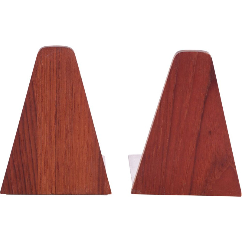 Pair of vintage teak bookends by Kai Kristiansen, Denmark 1960s