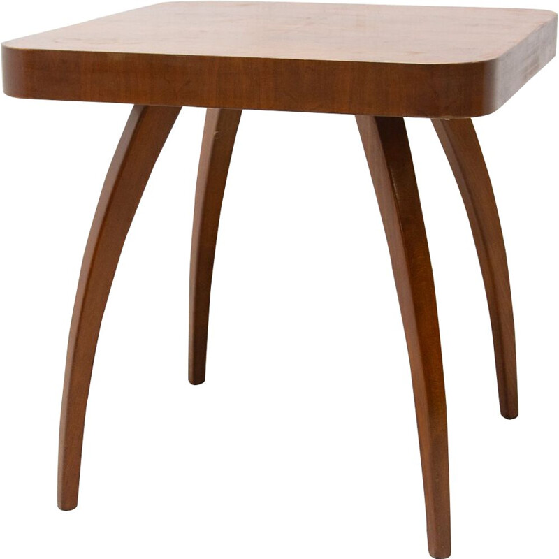 Table d'appoint vintage Spider H-259 en noyer de Jindrich Halabala, Tchécoslovaquie 1950