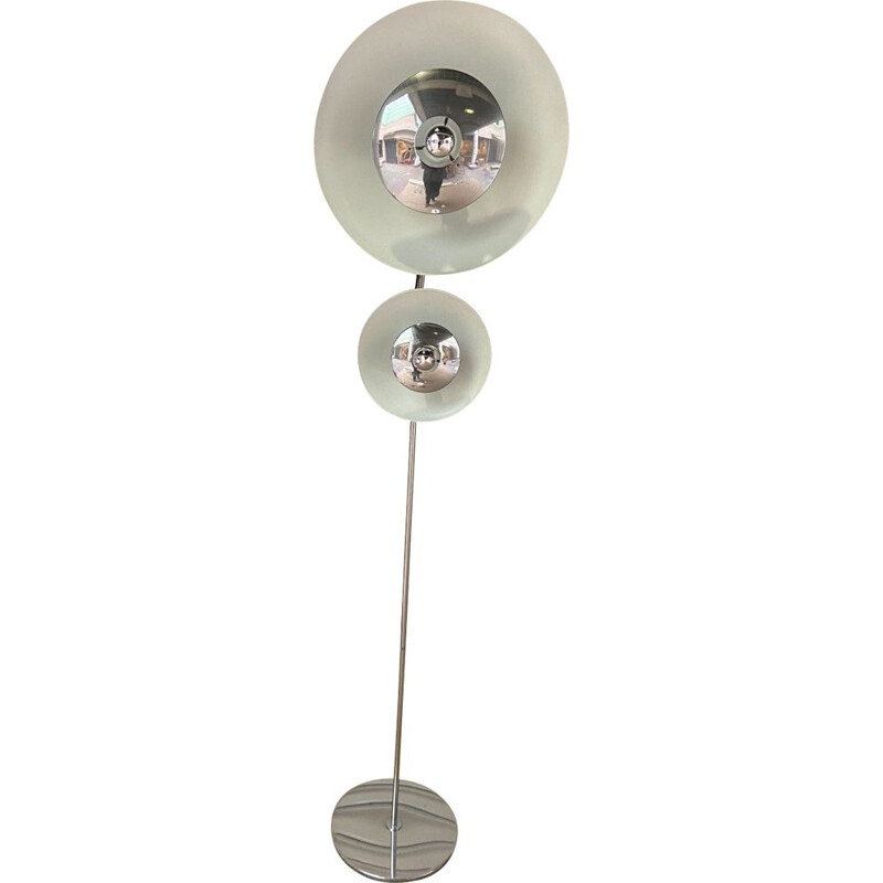 Vintage aluminum floor lamp by Enrico Tronconi, 1970