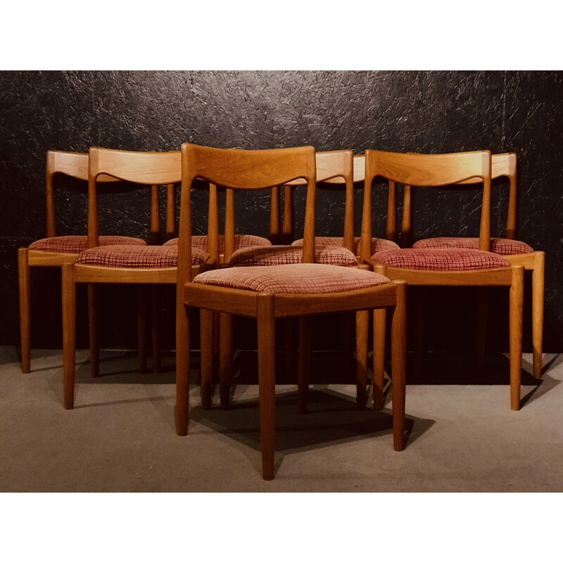 Ensemble de 8 chaises vintage en teck de John Herbert, 1960