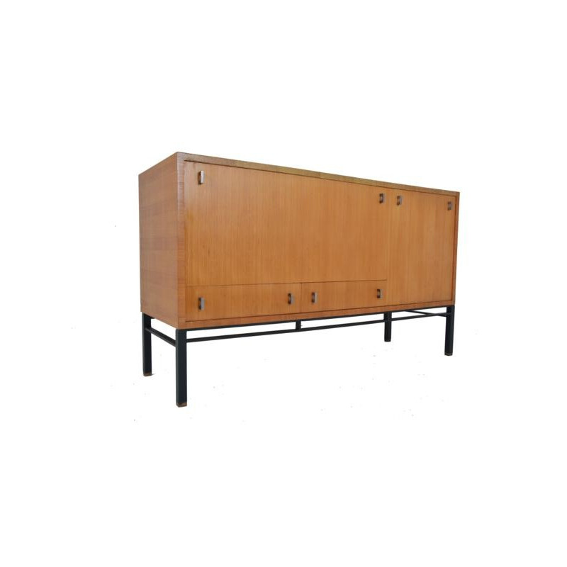 Ash sideboard with drawers and sliding trays, Gerard GUERMONPREZ - 1960s
