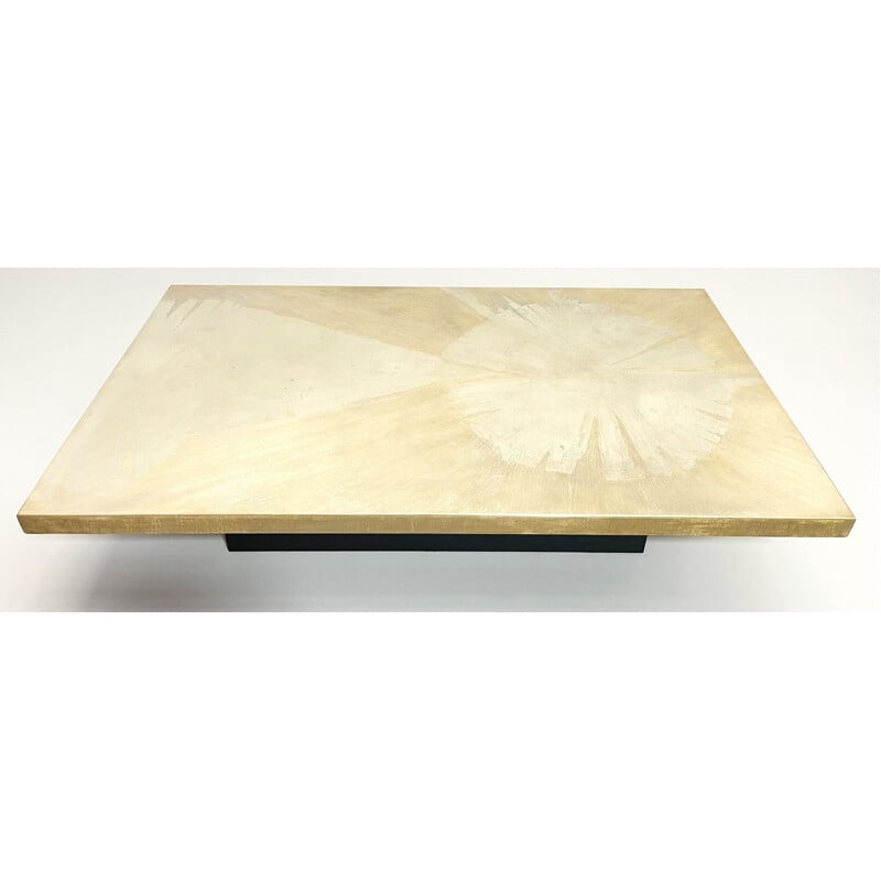 Contemporary brass coffee table by Rive Gauche