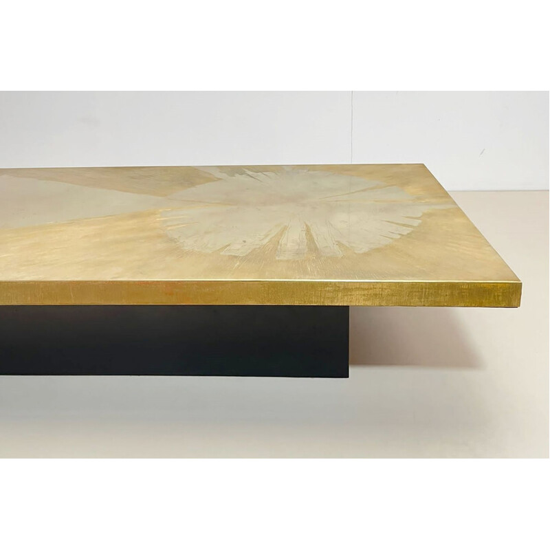 Contemporary brass coffee table by Rive Gauche