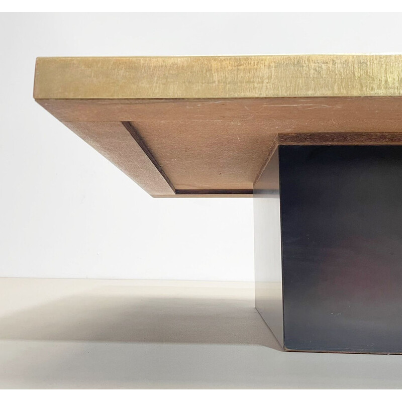 Contemporary brass coffee table by Rive Gauche