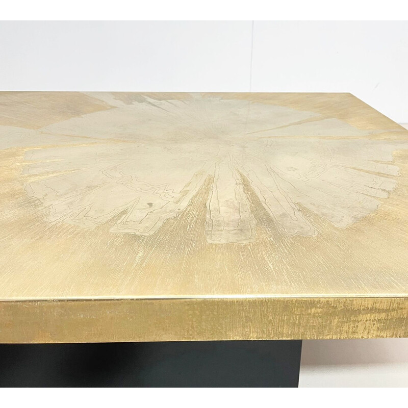 Contemporary brass coffee table by Rive Gauche