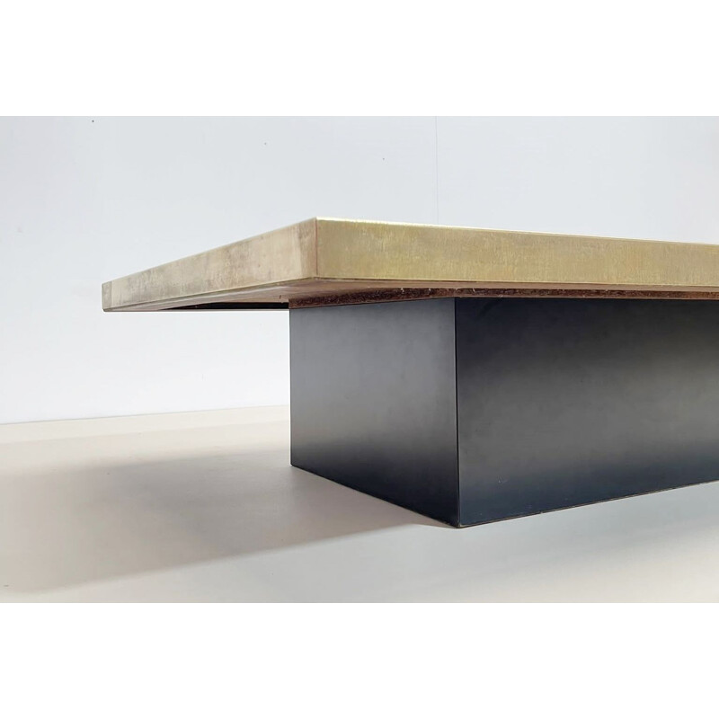 Contemporary brass coffee table by Rive Gauche