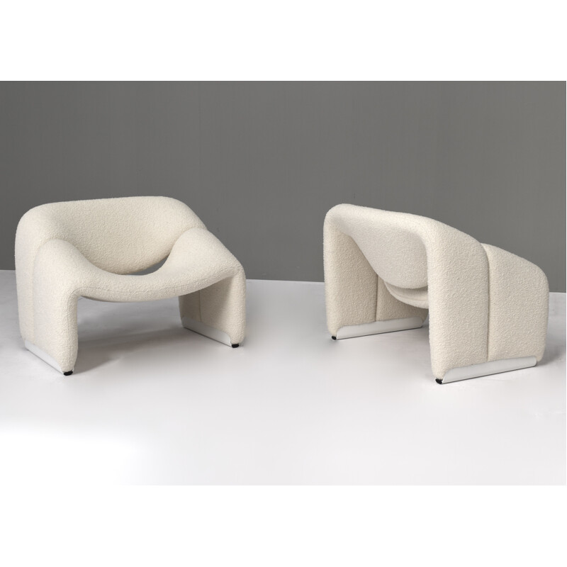 Pair of vintage armchairs F598 Groovy by Pierre Paulin for Artifort, Netherlands 1972