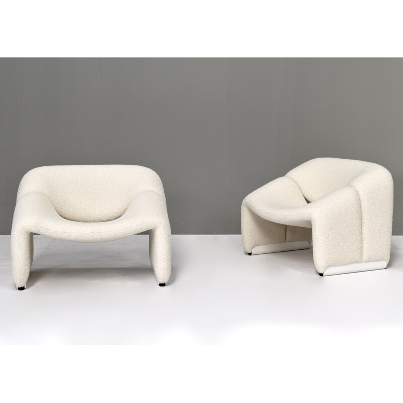 Pair of vintage armchairs F598 Groovy by Pierre Paulin for Artifort, Netherlands 1972