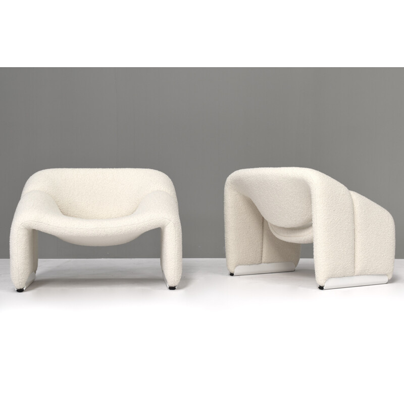 Pair of vintage armchairs F598 Groovy by Pierre Paulin for Artifort, Netherlands 1972