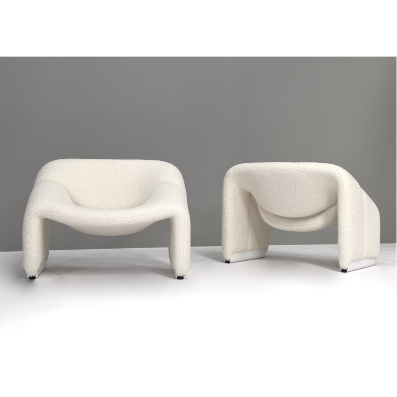 Pair of vintage armchairs F598 Groovy by Pierre Paulin for Artifort, Netherlands 1972