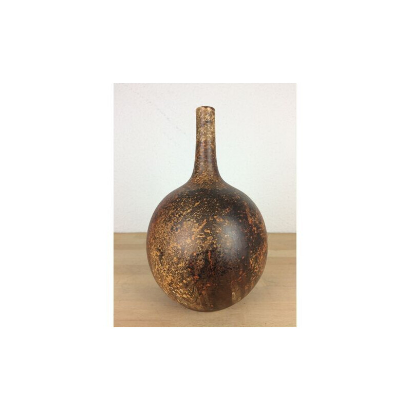 Vintage ceramic ball vase by Gerhard Liebenthron, 1979