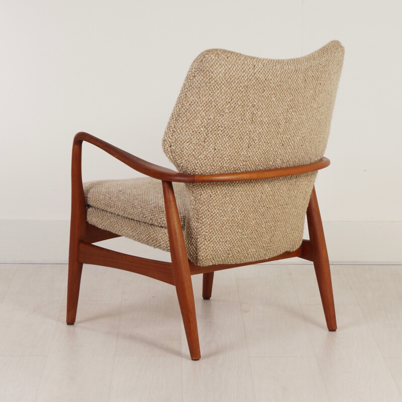 Bovenkamp living room set in teak and beige fabric, Aksel Bender MADSEN - 1960s