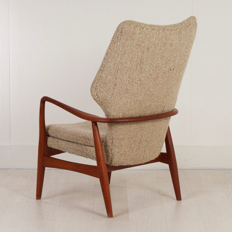 Bovenkamp living room set in teak and beige fabric, Aksel Bender MADSEN - 1960s