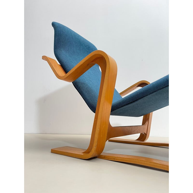 Mid-century blue lounge chair by Marcel Breuer, Hungary 1950s