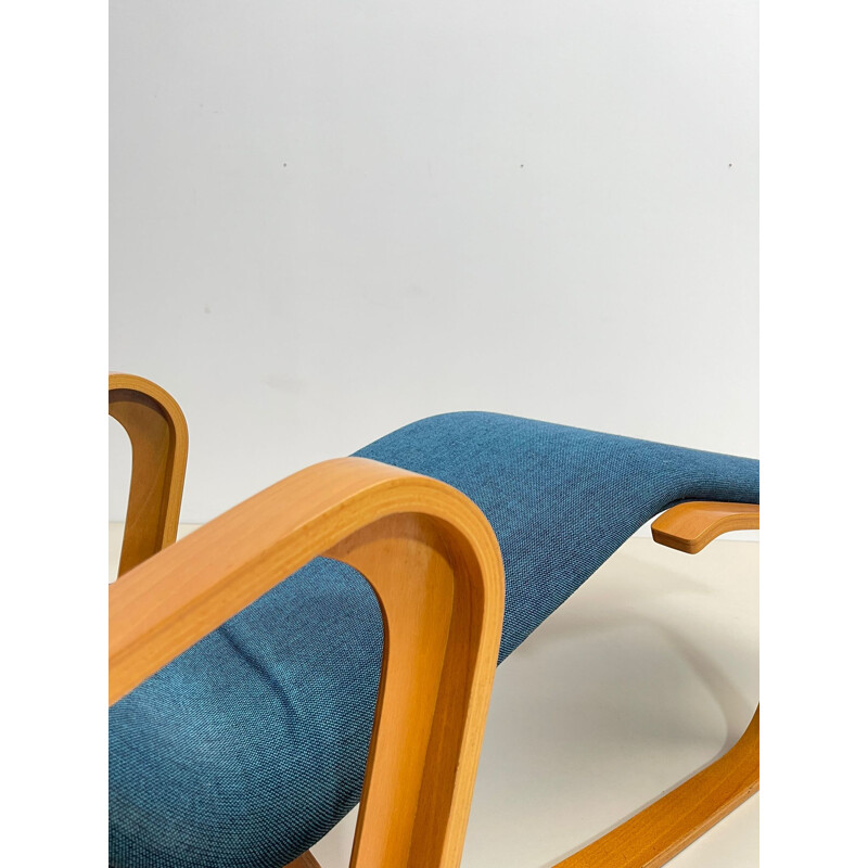 Mid-century blue lounge chair by Marcel Breuer, Hungary 1950s