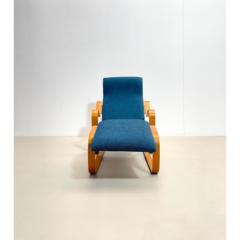 Mid-century blue lounge chair by Marcel Breuer, Hungary 1950s