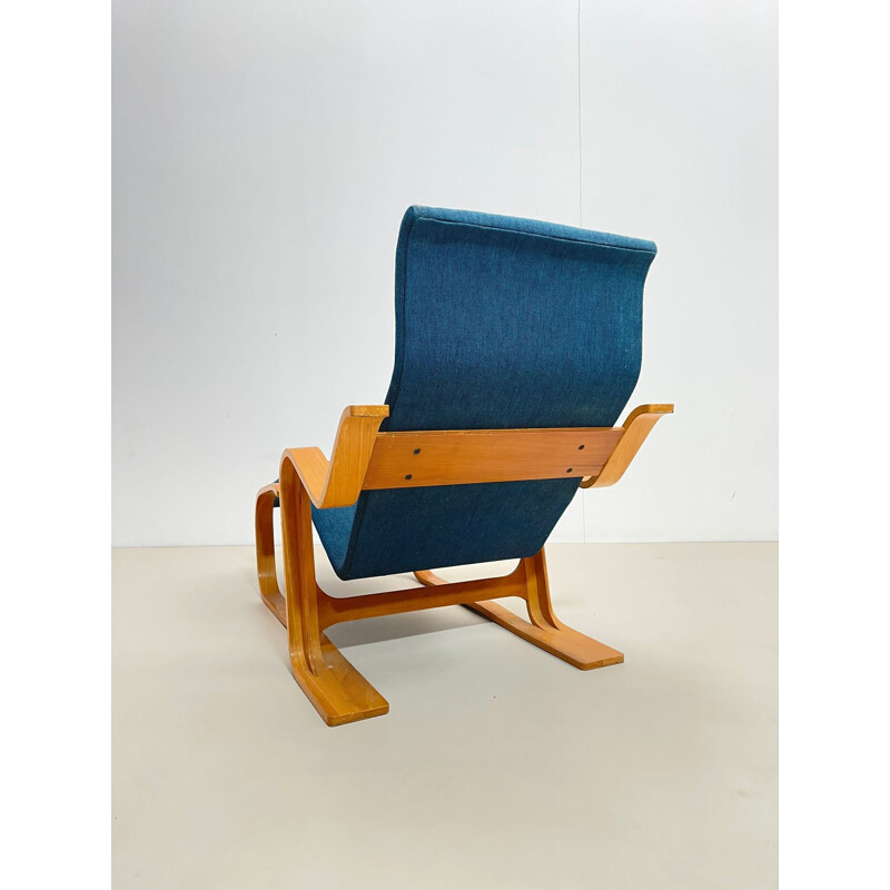 Mid-century blue lounge chair by Marcel Breuer, Hungary 1950s