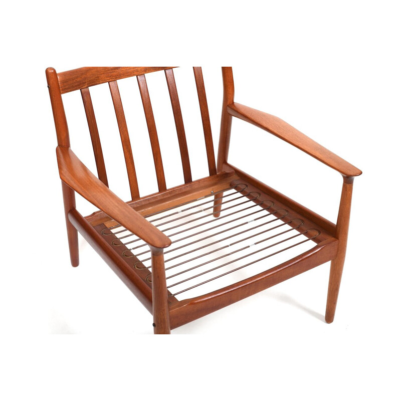 Poltrona vintage in teak modello 218 di Grete Jalk per Glostrup Møbelfabri, Danimarca 1960