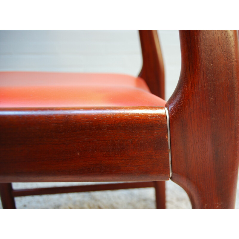 4 Dutch dining chairs in rosewood - 1960s