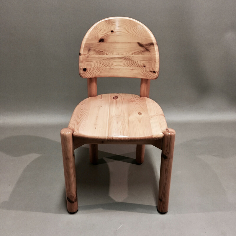 Chaise vintage en bois massif de Rainer Daumiller