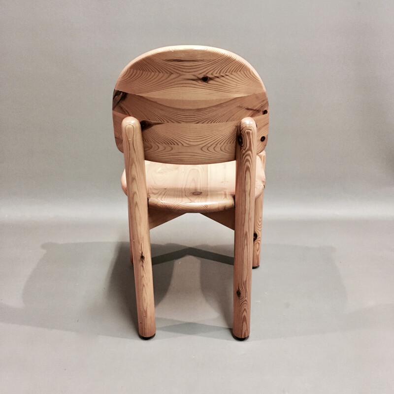 Chaise vintage en bois massif de Rainer Daumiller