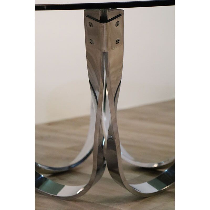 Vintage steel coffee table by Roger Sprunger, 1970s
