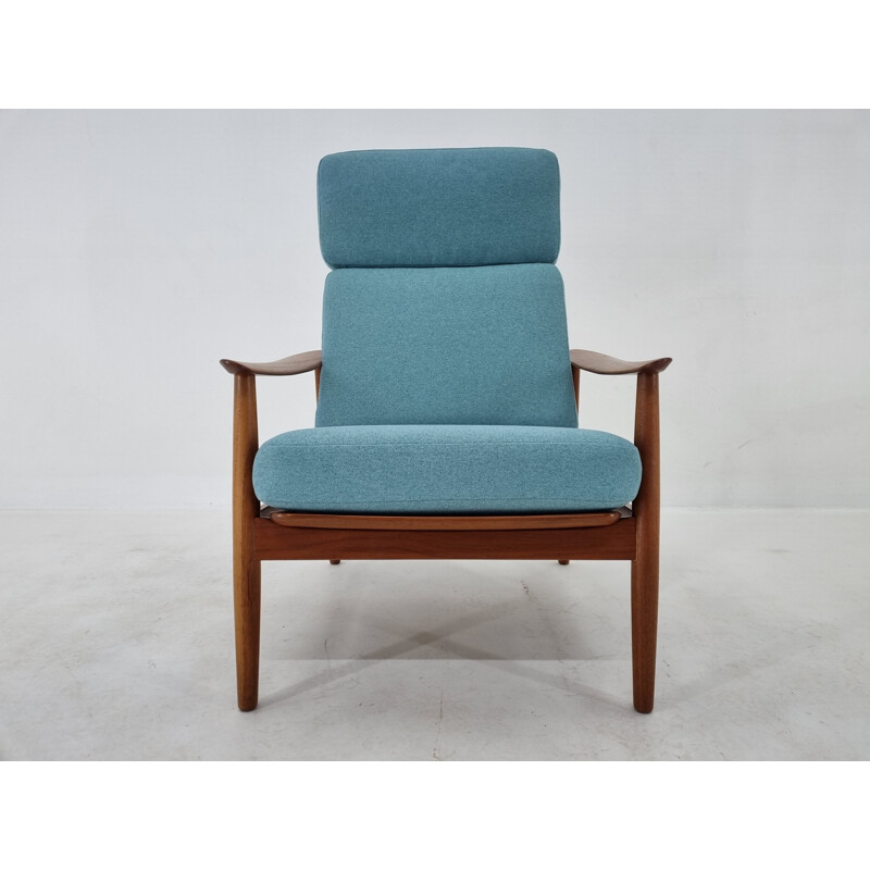 Vintage verstelbare fauteuil van Arne Vodder voor Frankrijk
