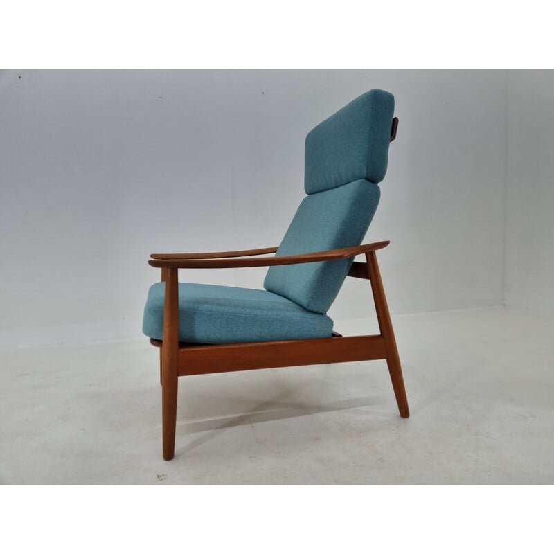 Sillón ajustable vintage de Arne Vodder para Francia