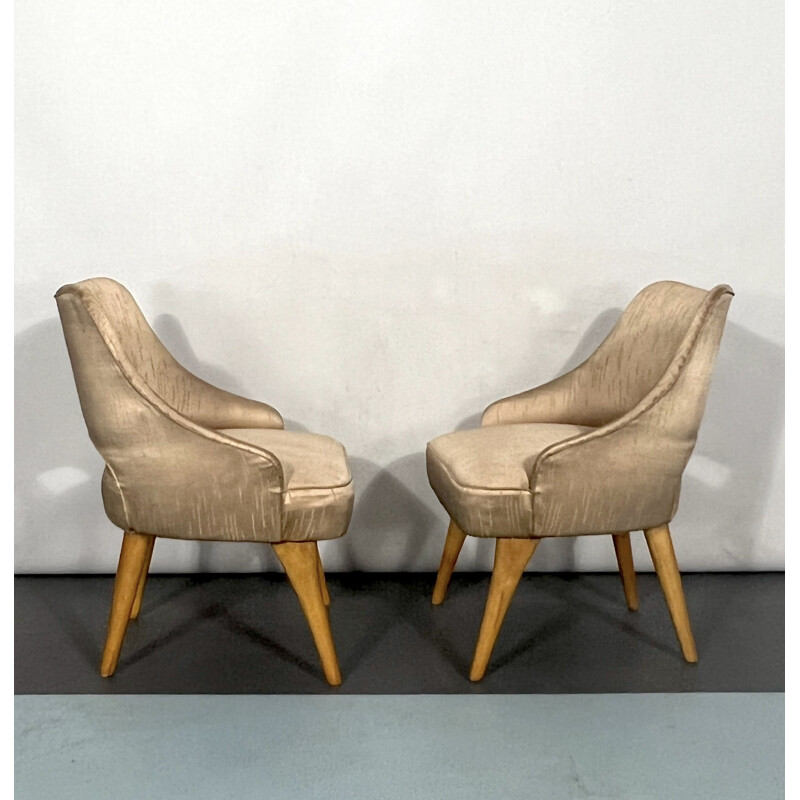 Paar vintage fauteuils, Italië 1950