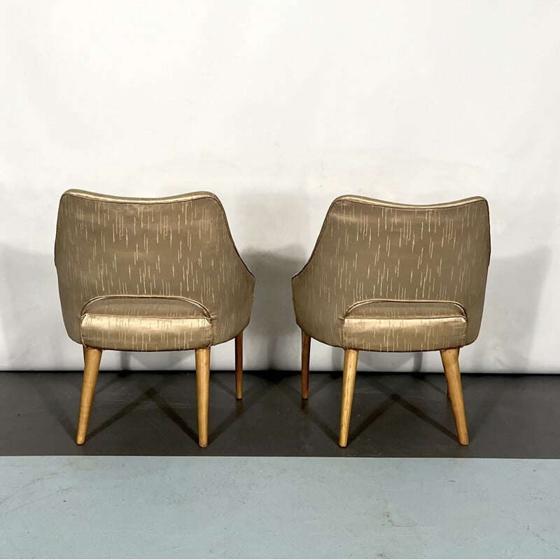 Paar vintage fauteuils, Italië 1950