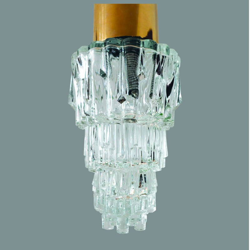 Vintage bubble glass pendant lamp by Helena Tynell for Glashütte Limburg, Germany 1960s