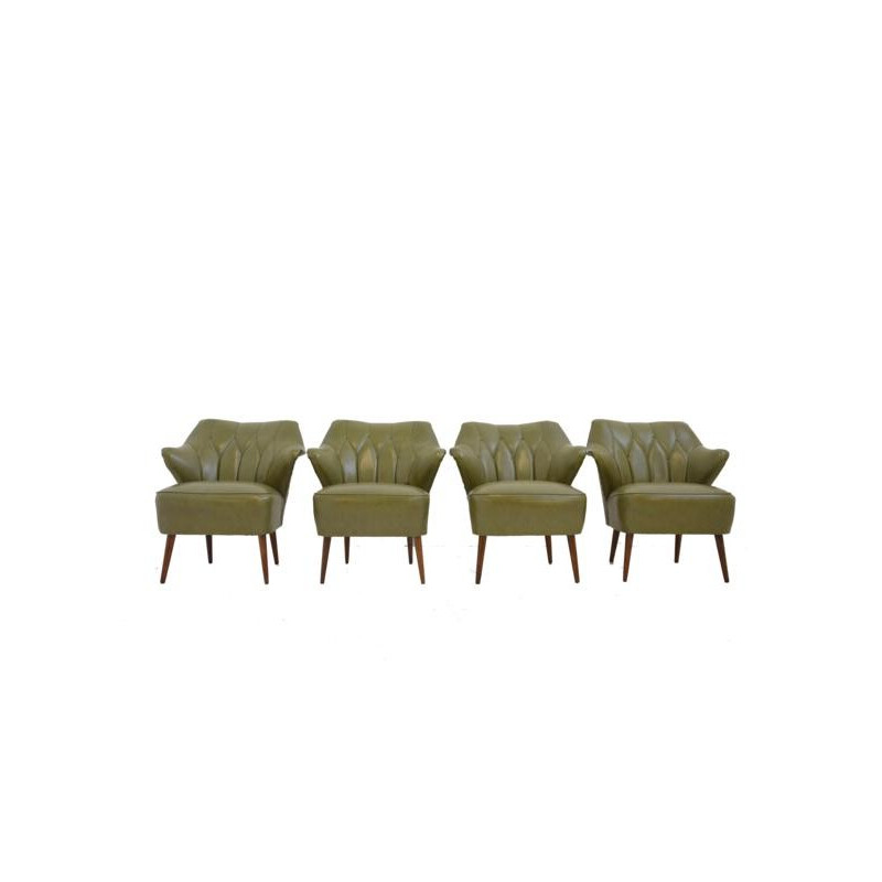 Suite de 4 fauteuils vintage, Théo RUTH - 1960