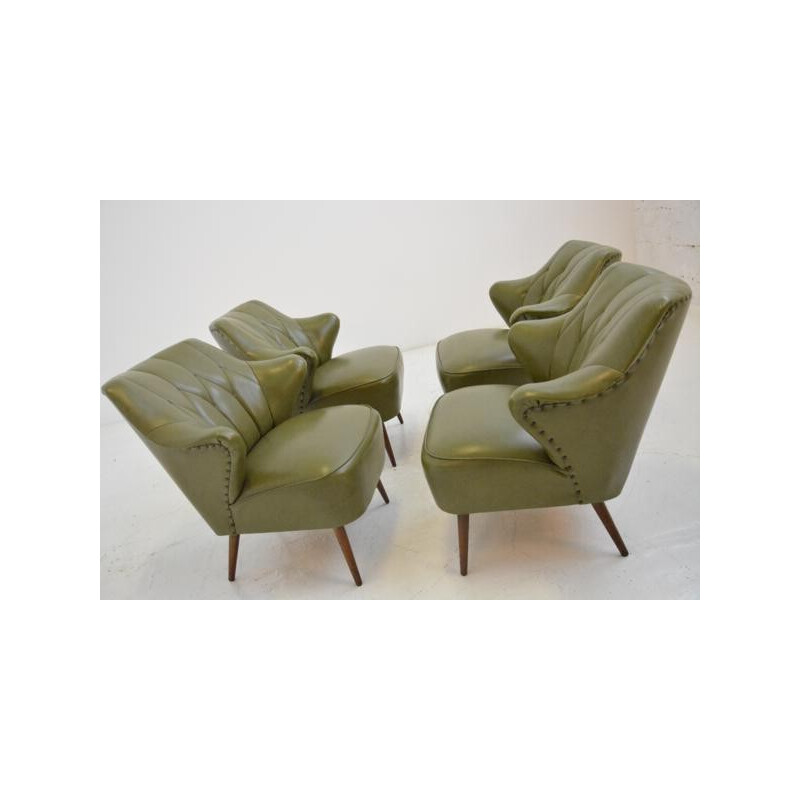 Set of 4 vintage armchairs, Theo RUTH - 1960s