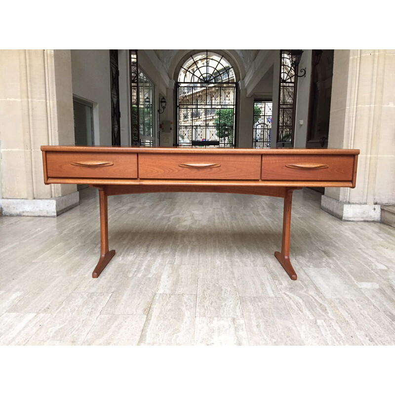 G Plan console in teak, Kofod LARSEN - 1960s