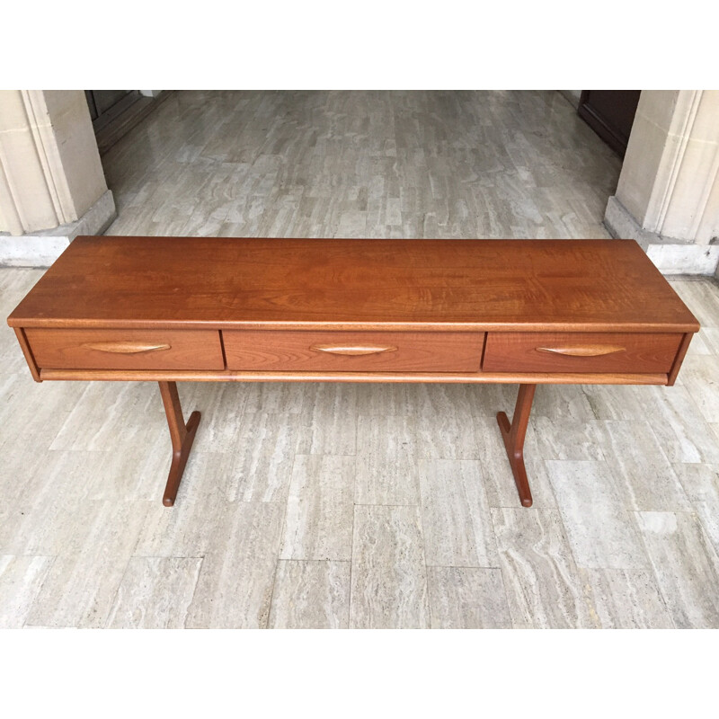 G Plan console in teak, Kofod LARSEN - 1960s