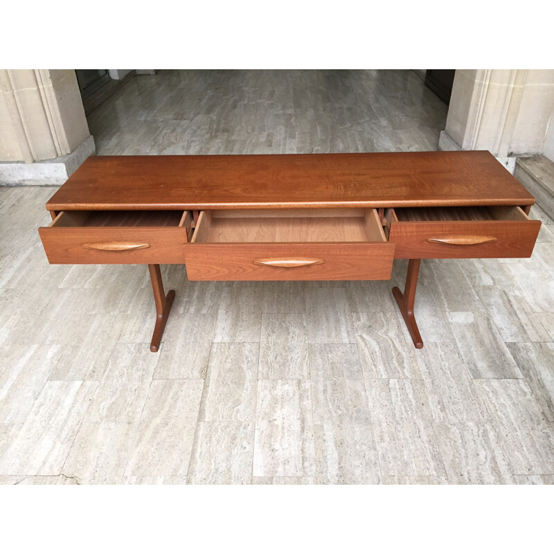 G Plan console in teak, Kofod LARSEN - 1960s